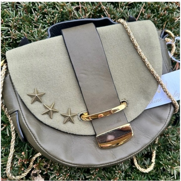 RARE Delphine Delafon Utilitarian Military crossbody Chain shoulder bag - Picture 2 of 11